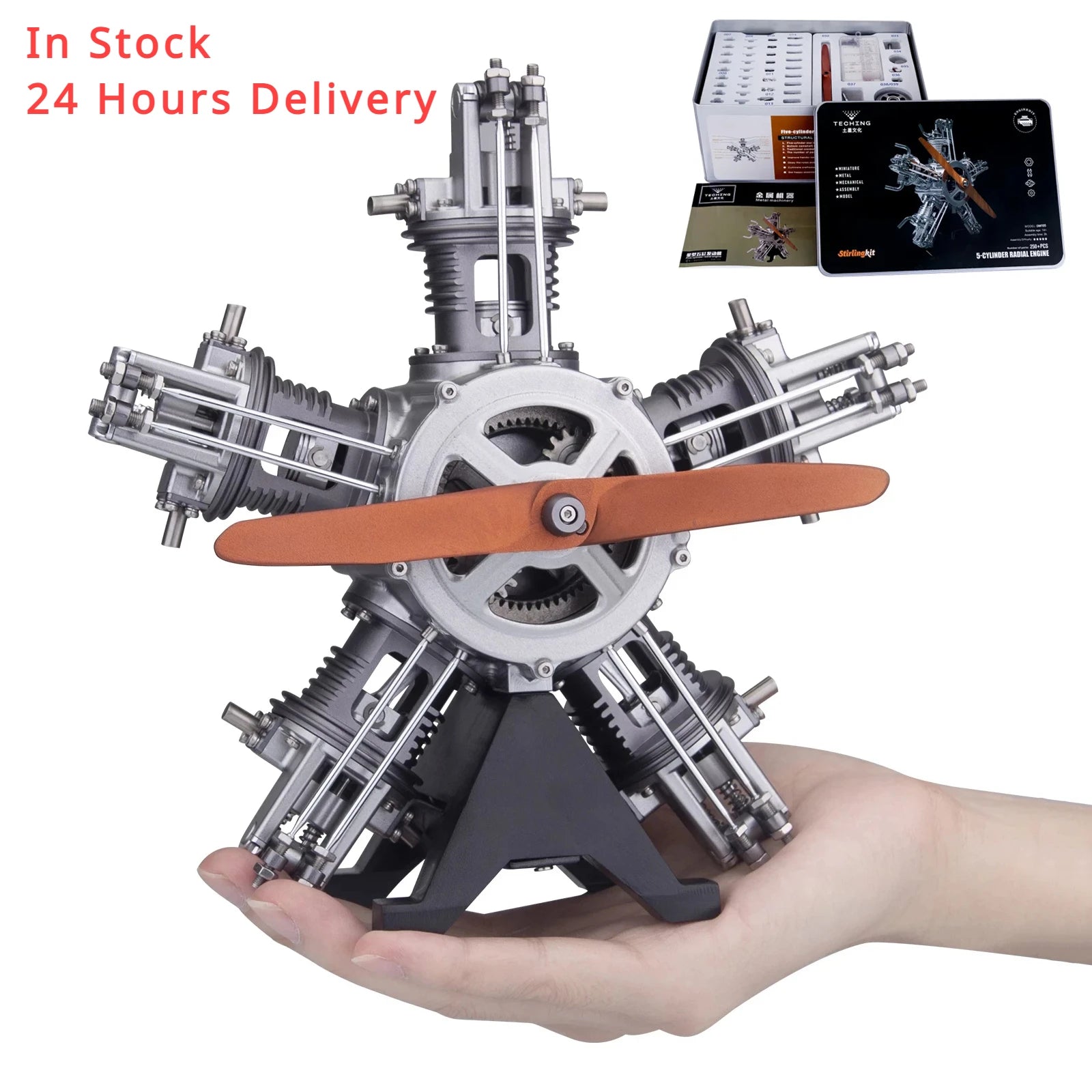 TECHING 5-Cylinder Radial Engine DIY  Electric Simulation Aircraft Engine Model