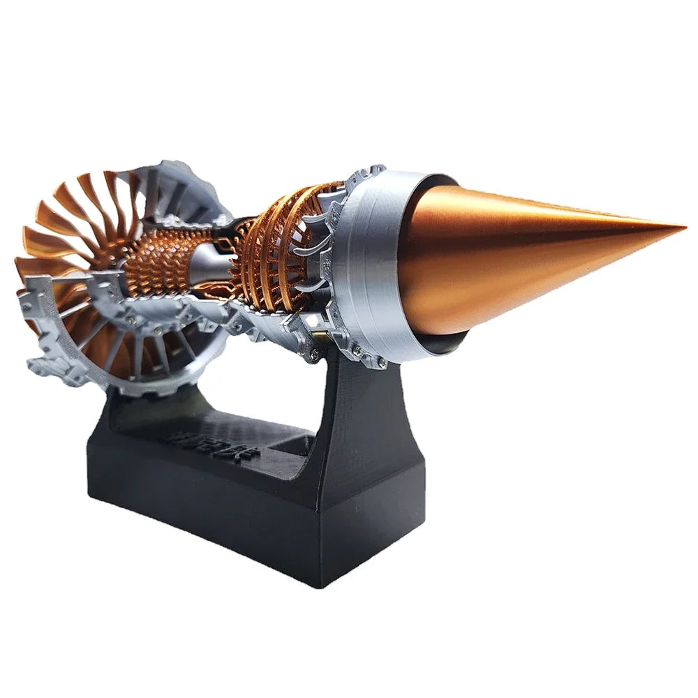 Reverse Rotating Mini Turbofan Engine Plastic Assembled Aircraft Generator Model DIY Production Power Toy Display Models Gift